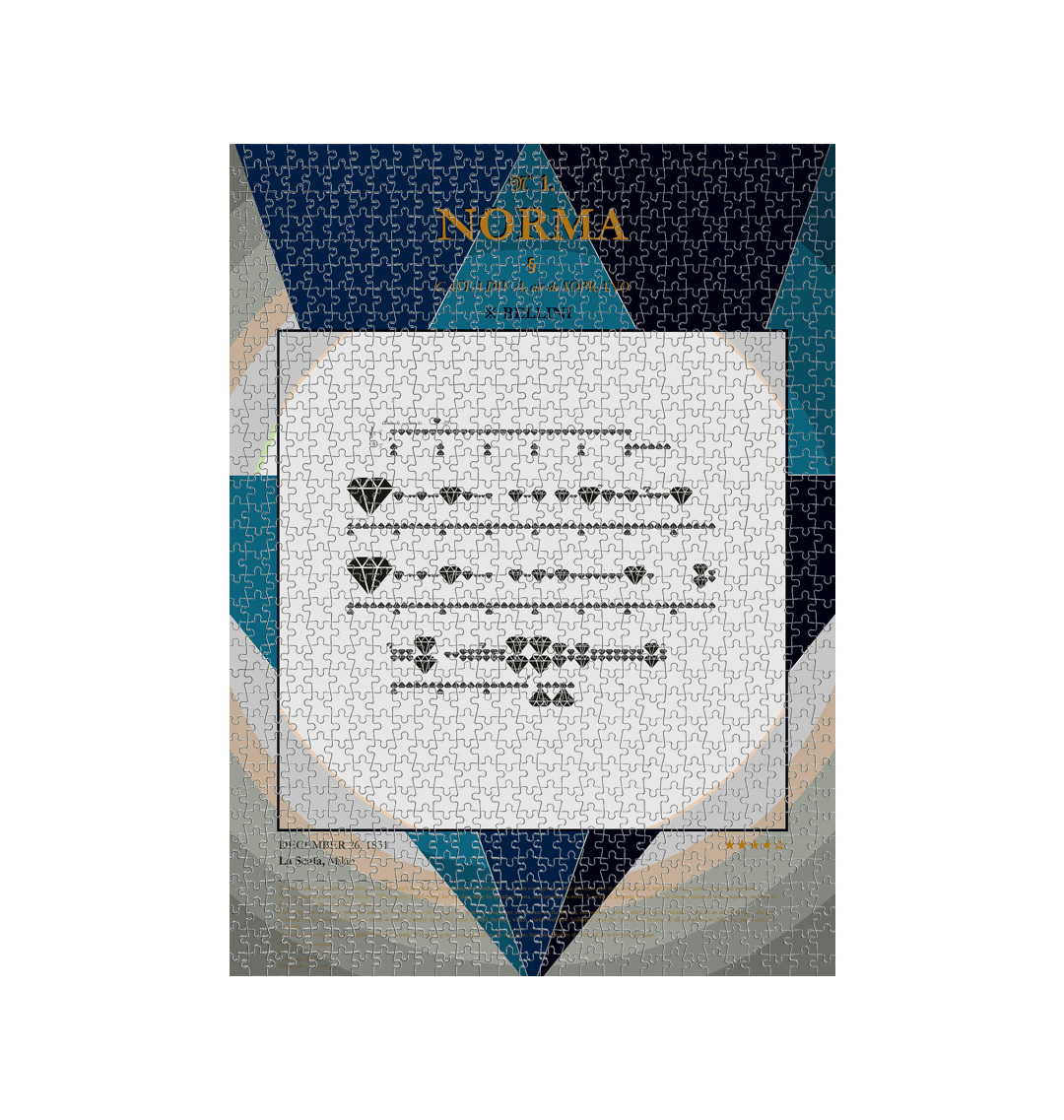 White 1000 Piece Jigsaw Puzzle